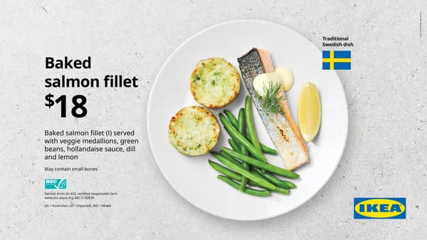 Baked salmon fillet mash medallion