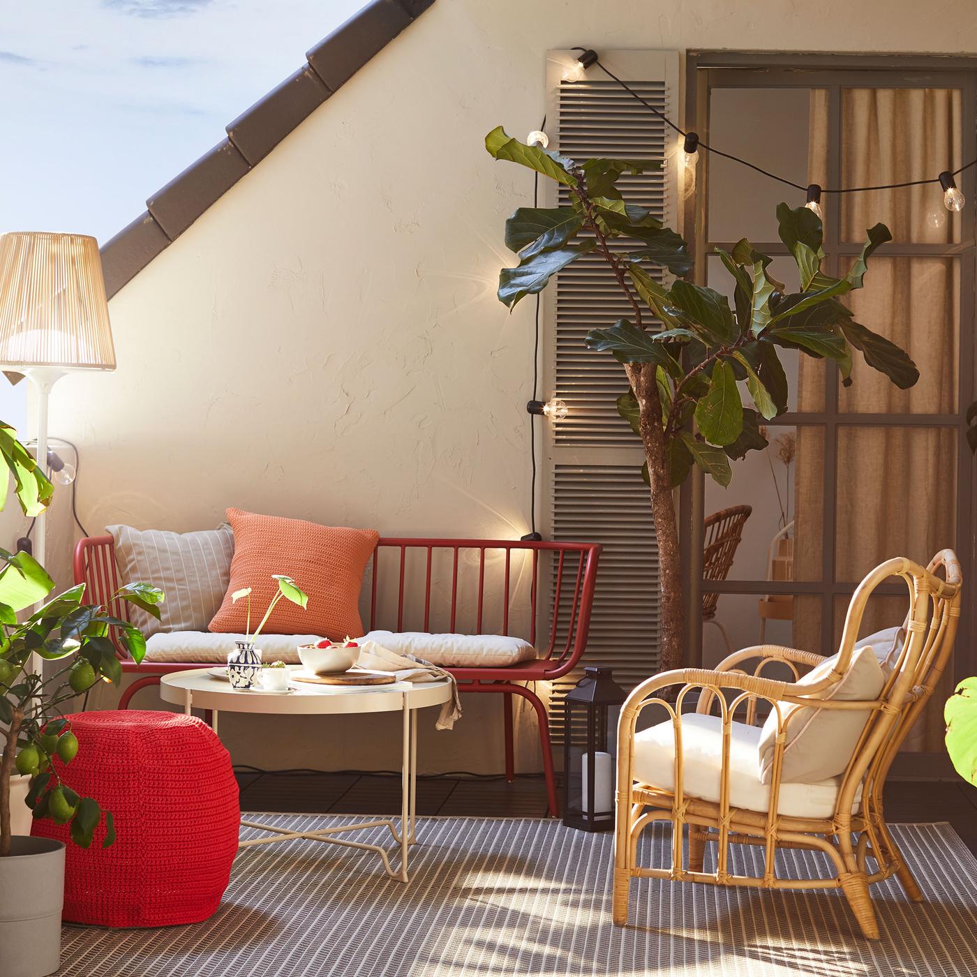 Garden Ideas - Balcony Scene With Havsten In OutDoor Sofa AnD Lots Of Cushi 49bb1569a7616ba607cfD80428104aDb