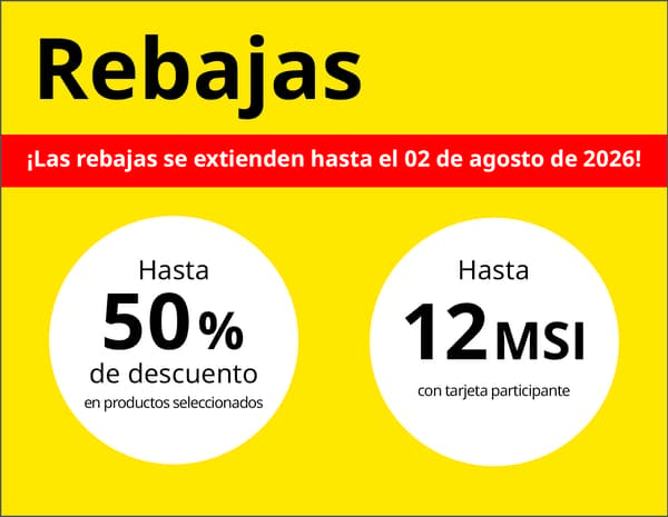Banner promocional Rebajas de Verano en IKEA: hasta 50% de descuento y hasta 12 MSI, extendidas hasta el 2 de agosto.