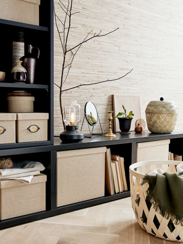 Baskets and boxes for creating order