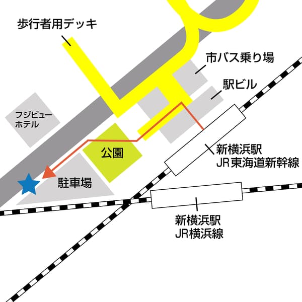 新横浜駅バス停の場所