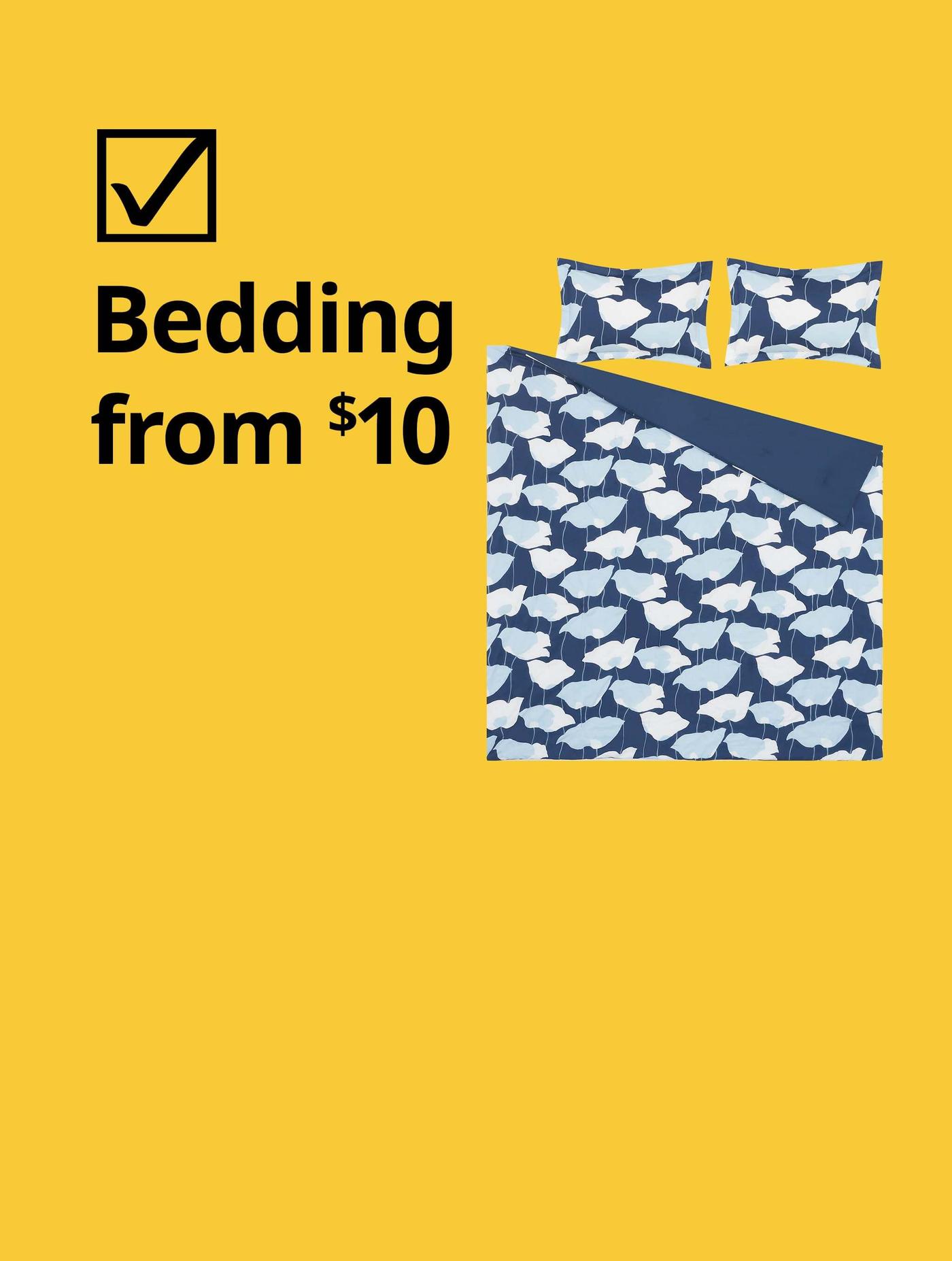 bedding from $10