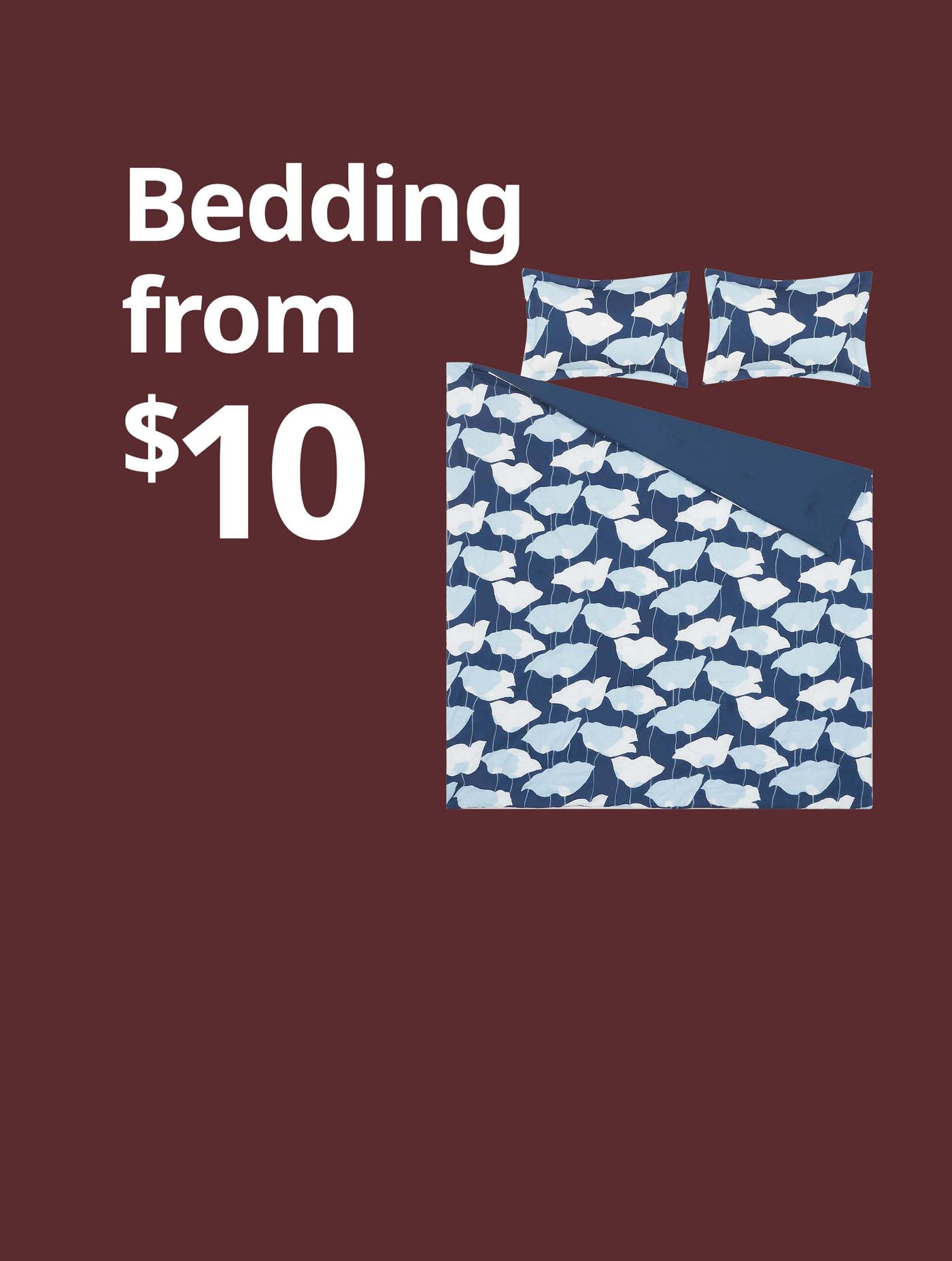 bedding from $10