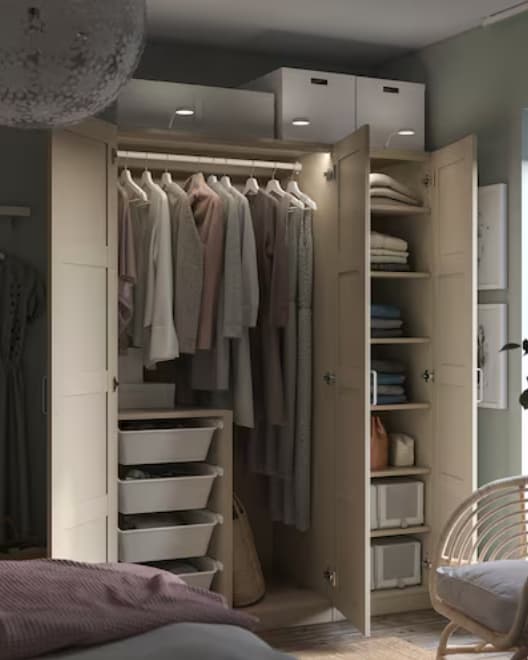 Beige shaker style wardrobe 