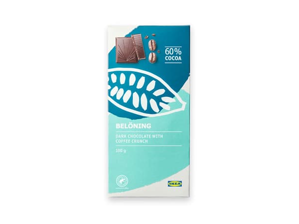 BELÖNING 
Dark Chocolate with Coffee Crunch Organic