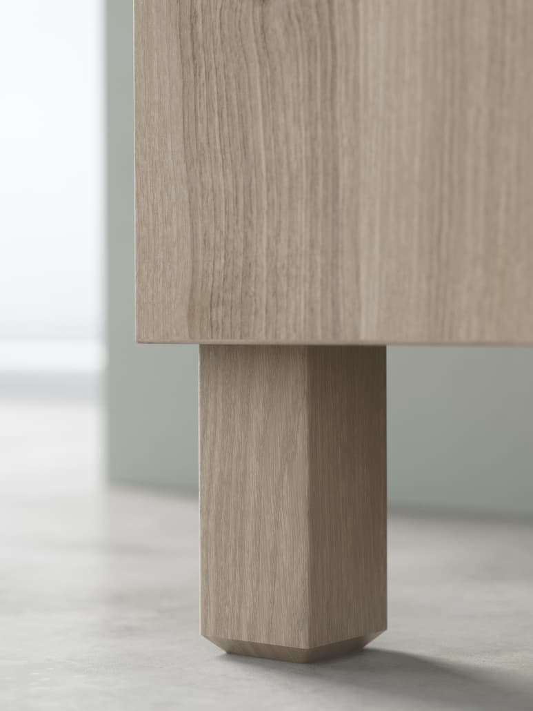 BESTÅ in white stained oak with STUBBARP legs