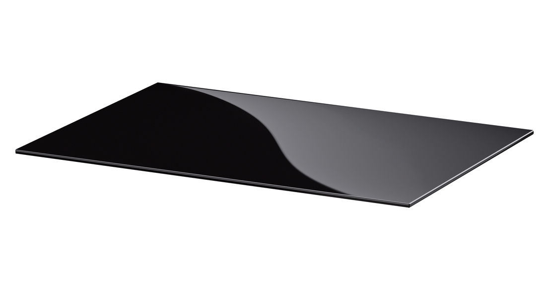 BESTA Plateau supérieur, verre noir, 60x40 cm
