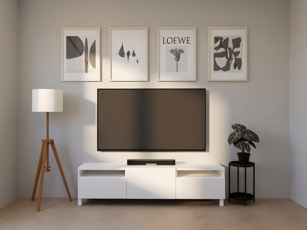 BESTÅ TV bench white 