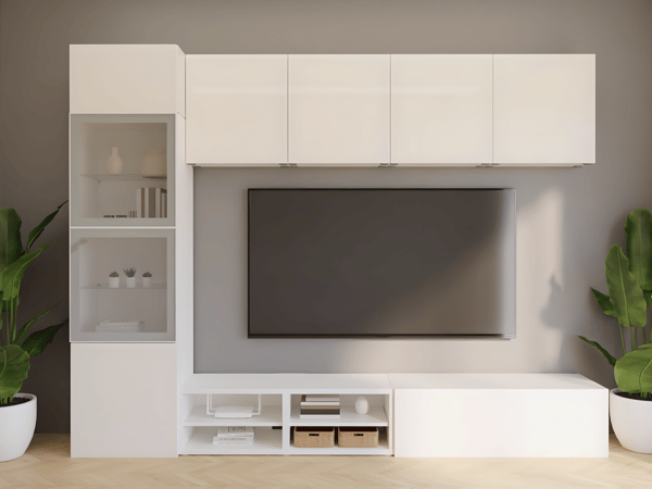 BESTÅ TV storage combination/glass doors