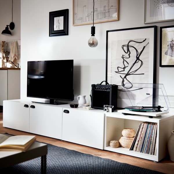 bestå with lappviken doors simple tv solution for living room