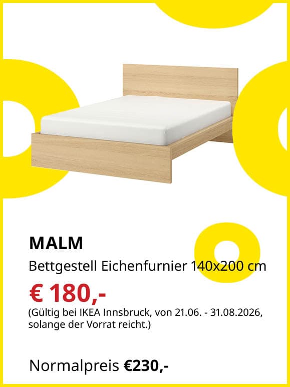 Bett Eichenfurnier