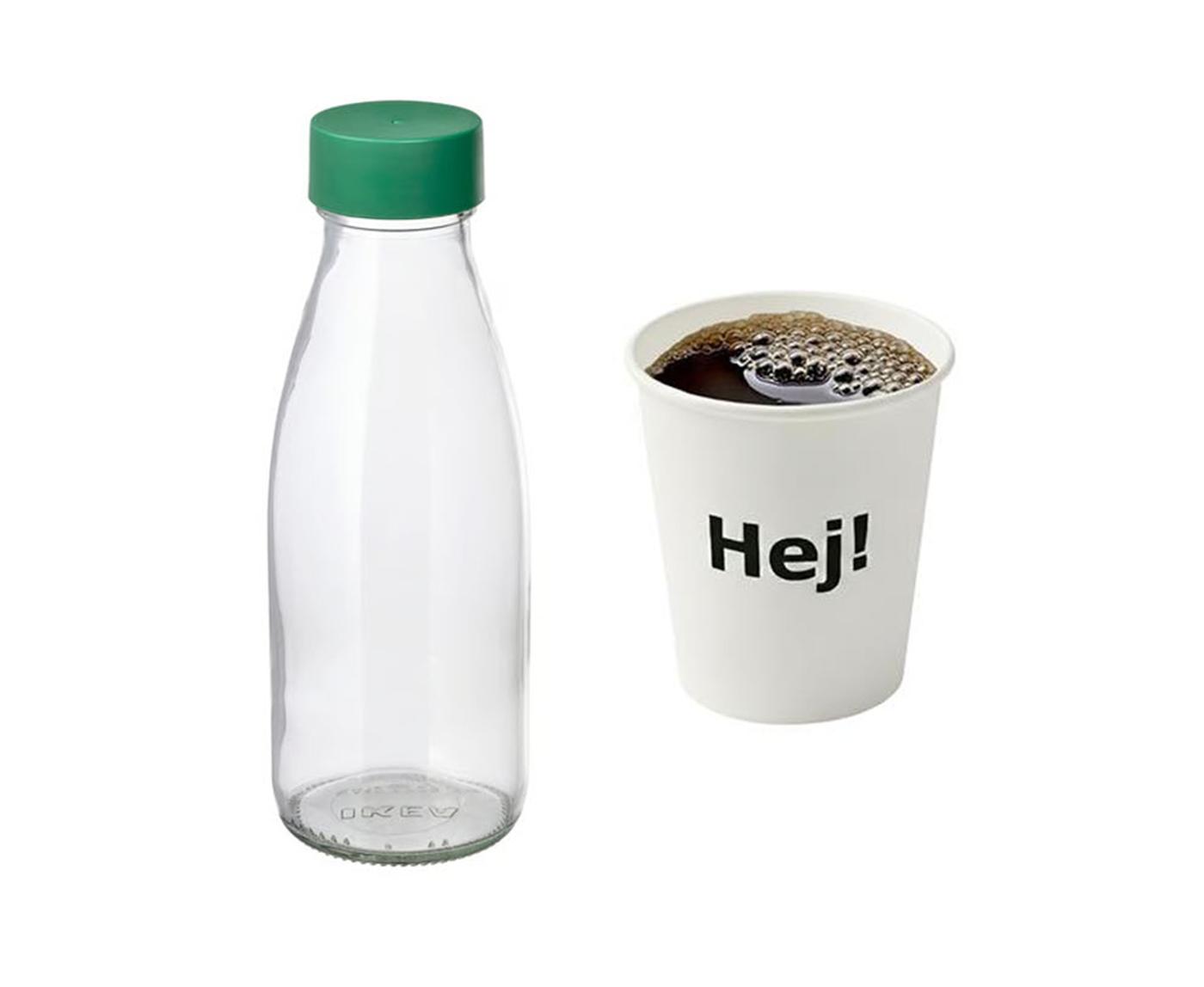 bezedný nápoj a lahev