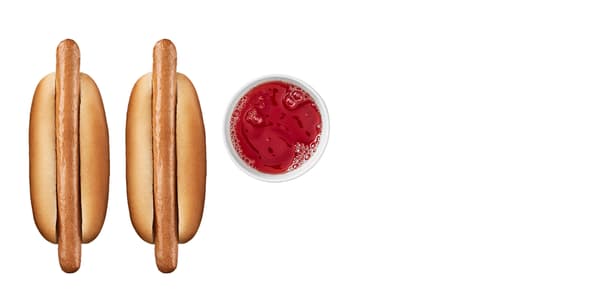 Bezmasý hot dog 2 ks + bezedný nápoj