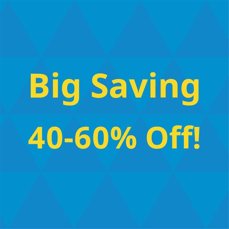 Big savings 40%-60% off