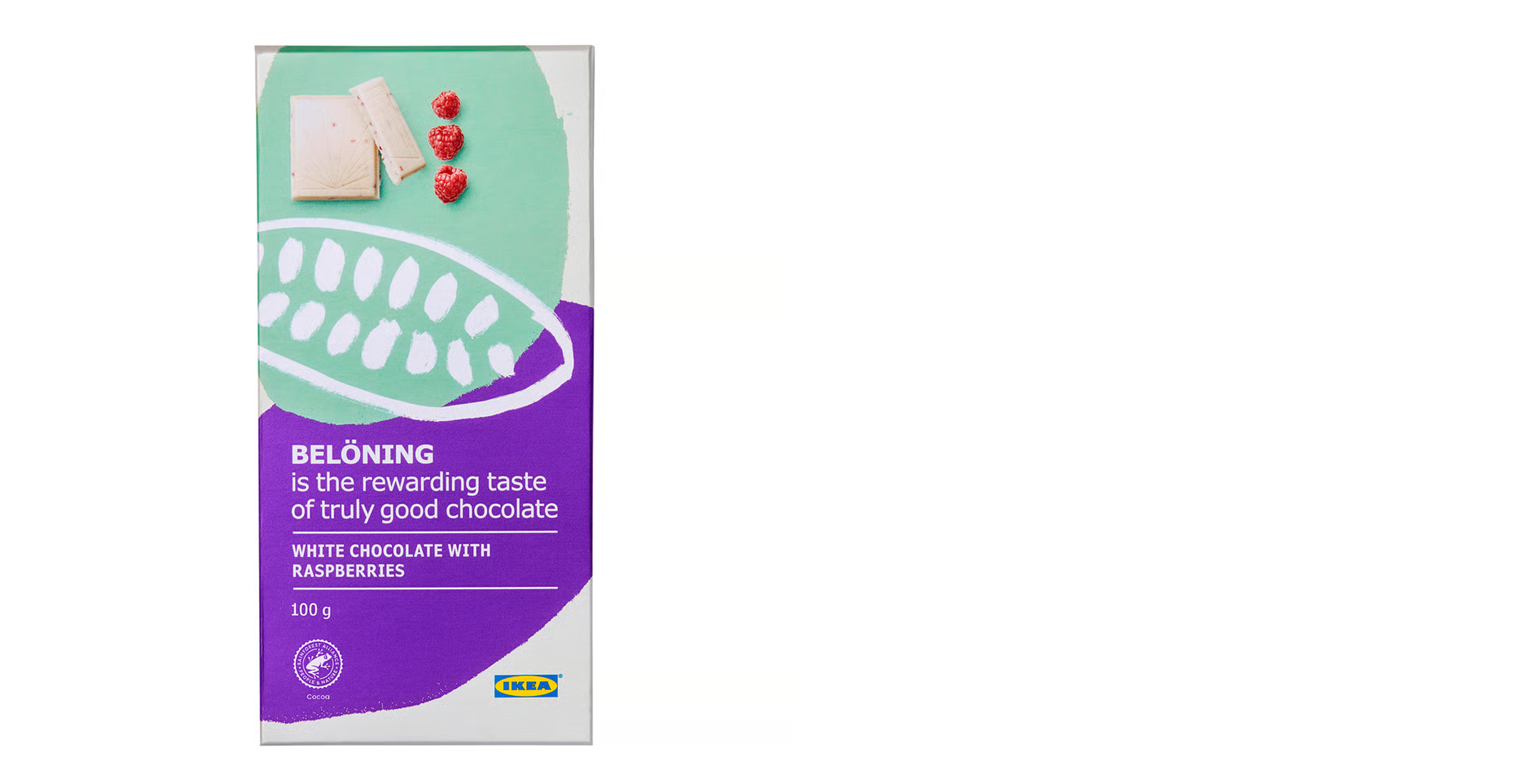 Bílá čokoláda, s malinami 