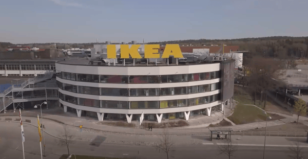 Bild från drönare på IKEA Kungens Kurva
