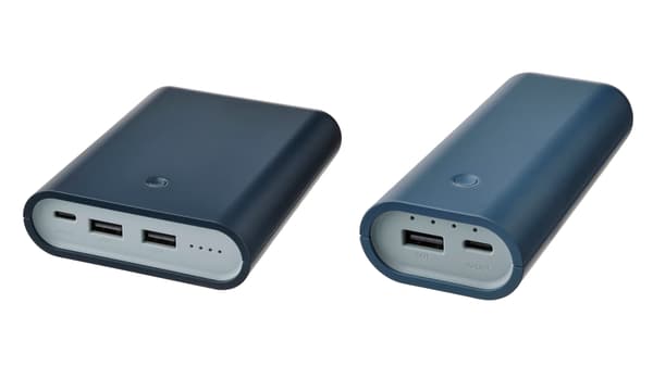 Bild på den portabla batteriladdaren VARMFRONT i två versioner