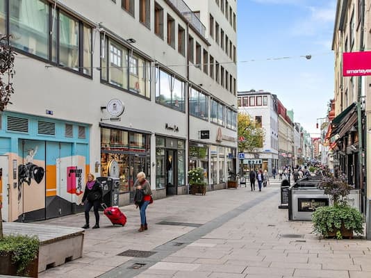 Bild på en gågata i Göteborg där IKEA planeringsstudio ska ligga