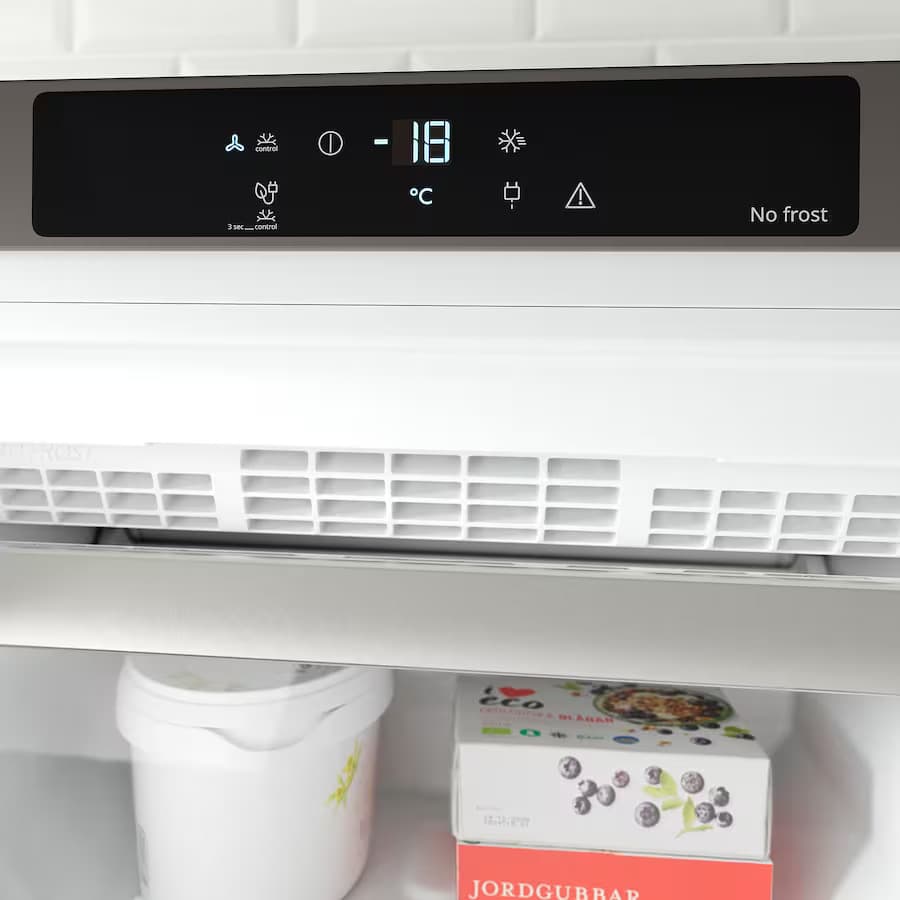 Bild på insidan av FULLGÖRA Frysskåp, IKEA 500 fristående/rostfritt stål, 263 l
