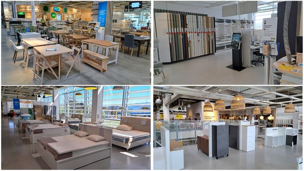 Bilder der Übergangsflächen während des Umbaues von IKEA Klagenfurt.