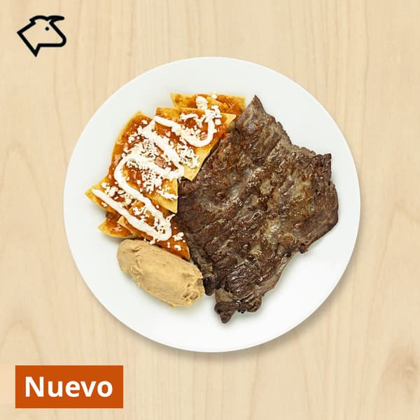 bistec con chilaquiles