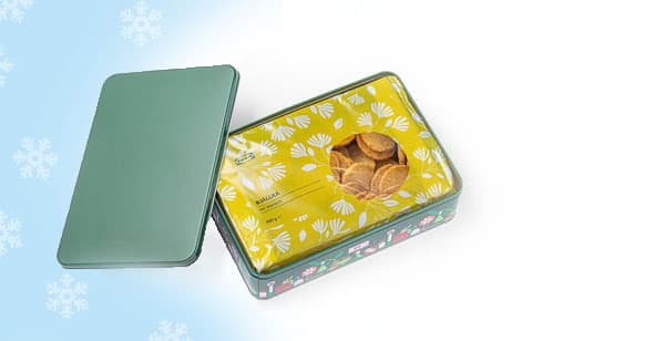 BJÄLLRA, VINTERFINT 2025 
1x sušenky ovesné 600 g, 
1x plechovka s víkem, 29x20x8 cm 