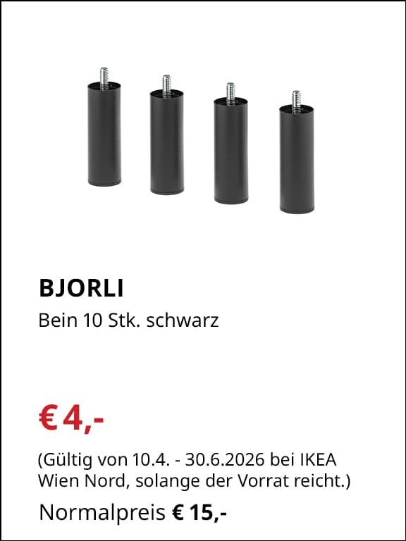 BJORLI
Bein 10 Stk., schwarz
€4,- statt €15,-