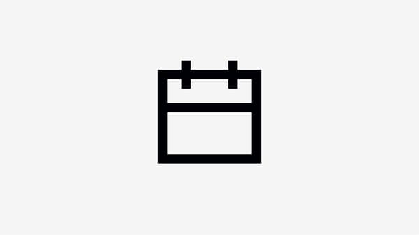 black and white fine line calendar