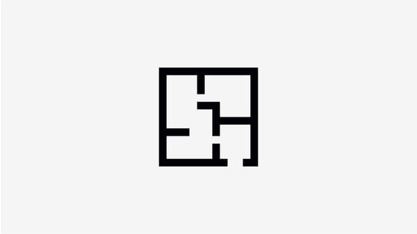 black and white fine line floor plan