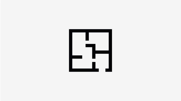 black and white fine line floor plan