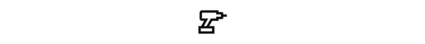 Black and white vector icon of a hand drill, to illustrate IKEA home design service