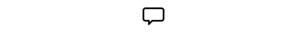 Black and white vector icon of a speech bubble, to illustrate IKEA home design service