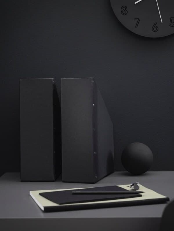 Black desk accessories