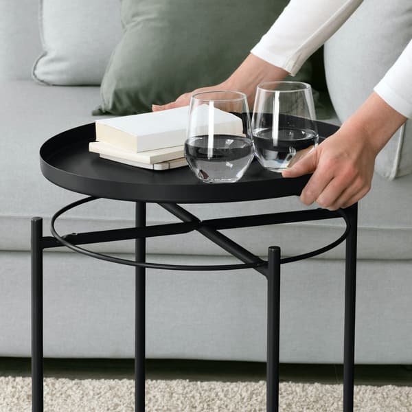 black tray table