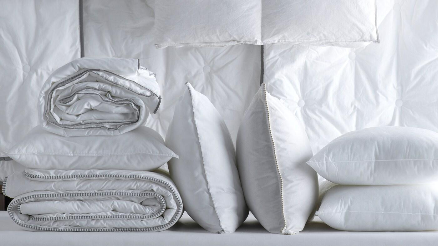 Blankets and pillows.