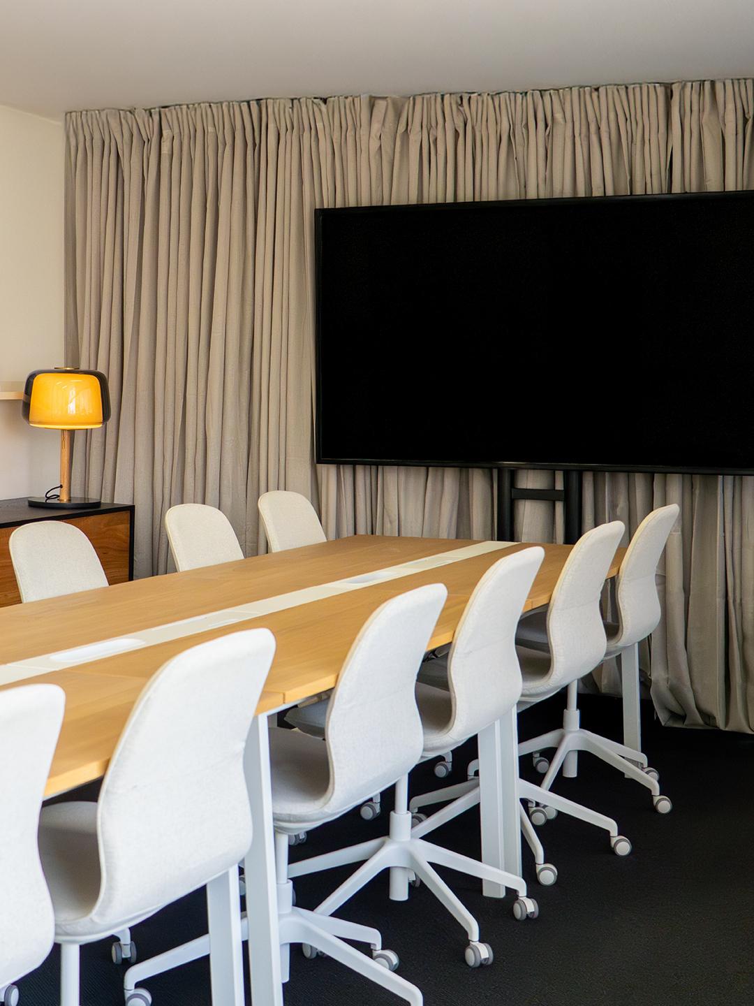 Board room table wide shot