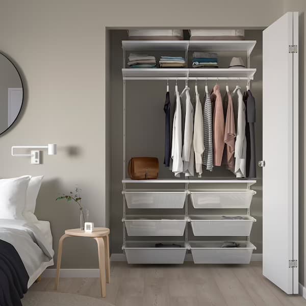 BOAXEL wardrobe combination in white.