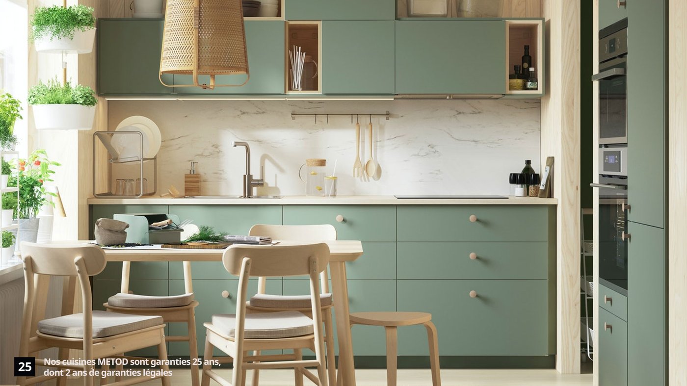 Cuisines METOD finition BODARP vert IKEA