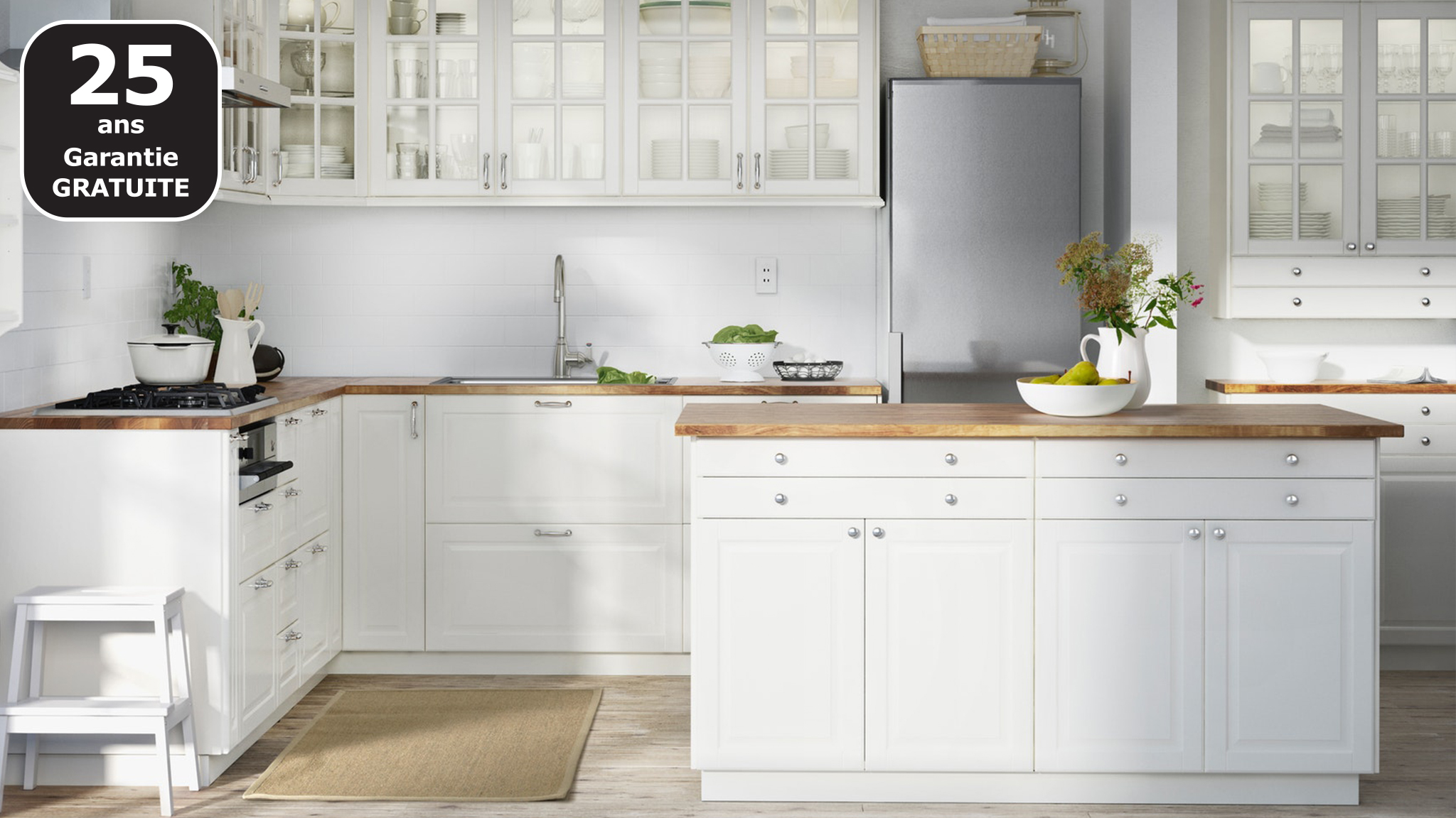 Cuisines METOD finition BODBYN blanc cassé IKEA