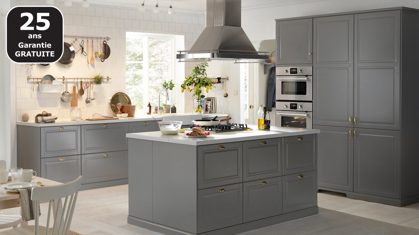 Cuisines METOD finition BODBYN gris IKEA