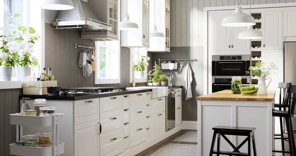 BODBYN off-white traditional kitchen.