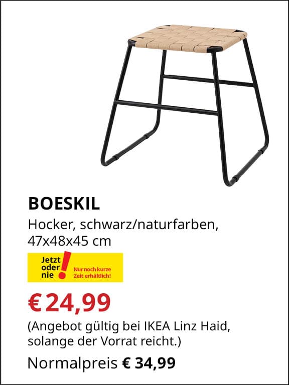BOESKIL Hocker. €24,99 statt €34,99