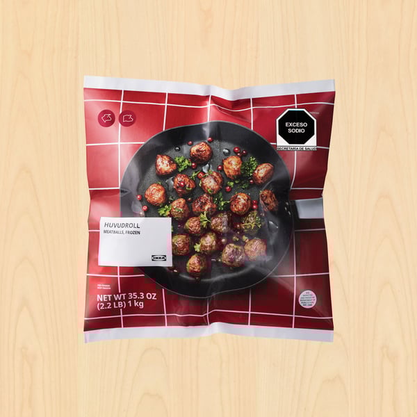 Bolsa de albóndigas suecas de carne congeladas