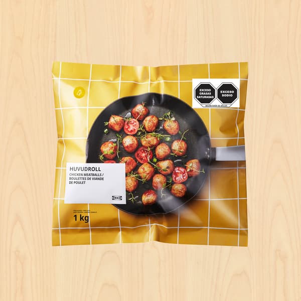 Bolsa de albóndigas suecas de pollo congeladas