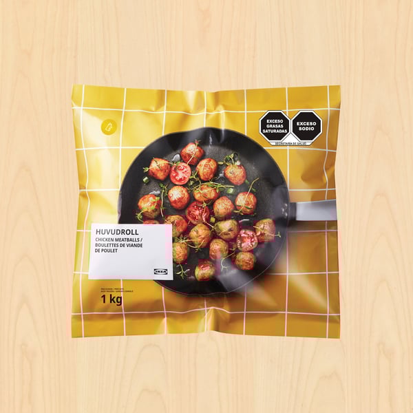 Bolsa de albóndigas suecas de pollo congeladas