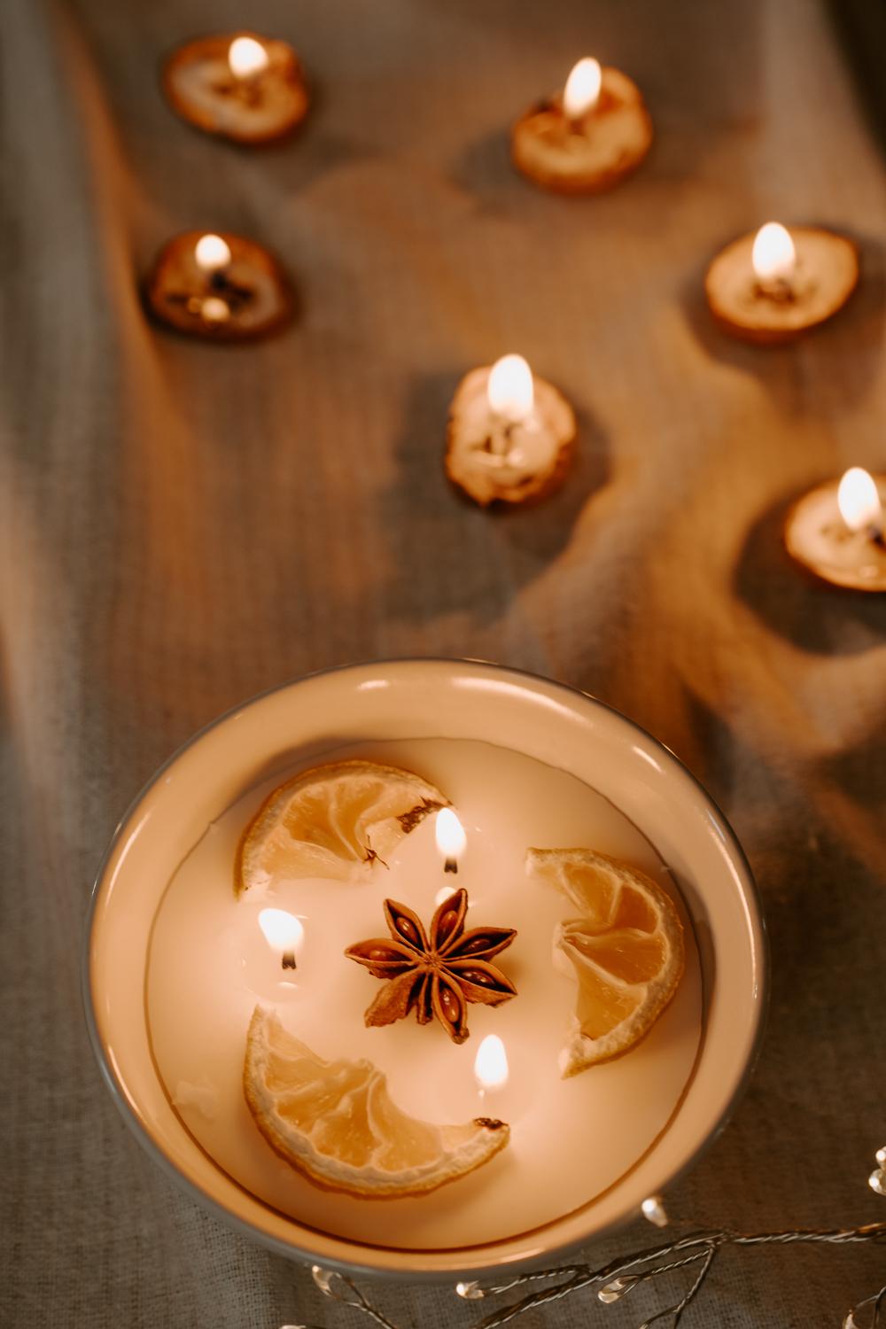 Bougie parfumée avec 3 mèches 