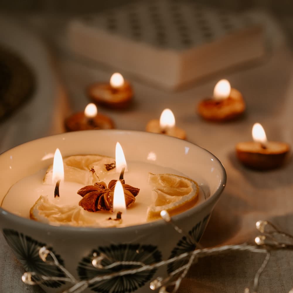 Bougies parfumées avec 3 mèches