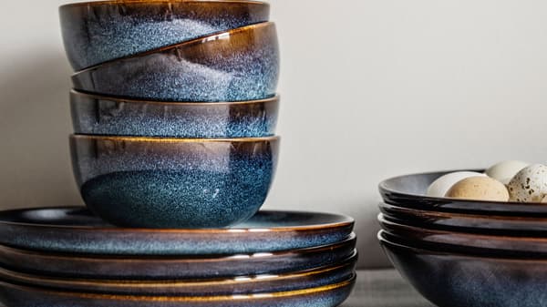 bowls and plates in stack