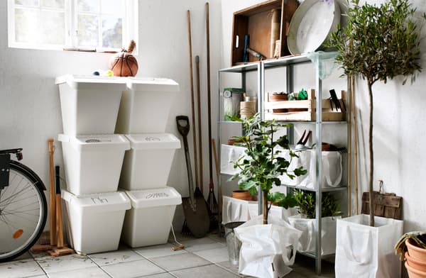 Boxes, shelves, storage