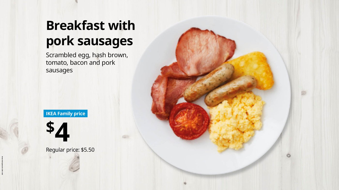 IKEA Breakfast Menu Australia Restaurant Food Menu IKEA